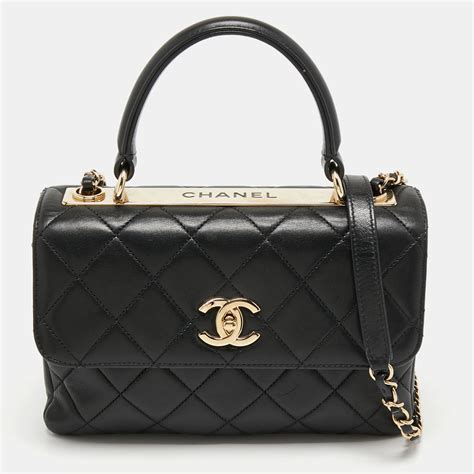 chanel small trendy cc top handle|vintage Chanel top handle bag.